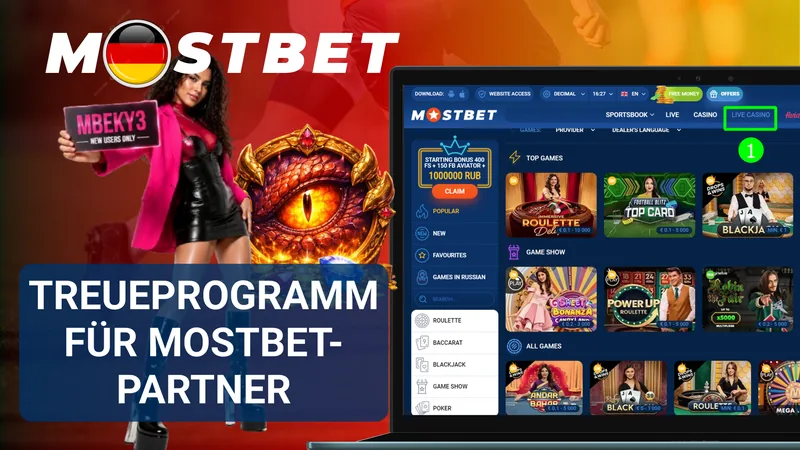 Treueprogramm und Prämien für Mostbet-Partner