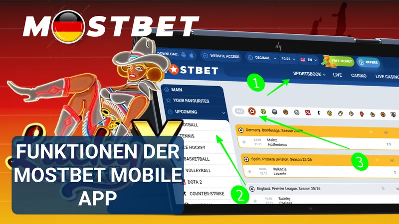 Funktionen der Mostbet Mobile App