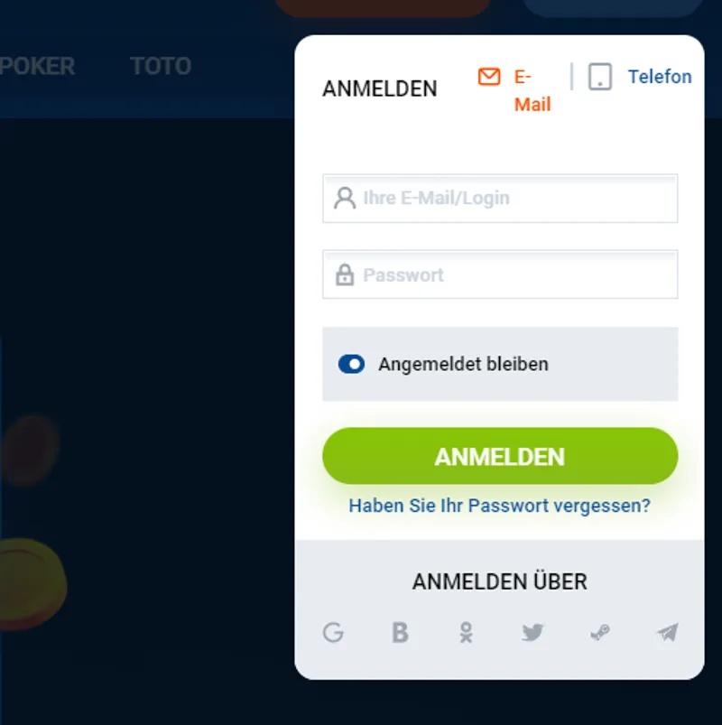 Anmeldeformular für die MostBet-Website