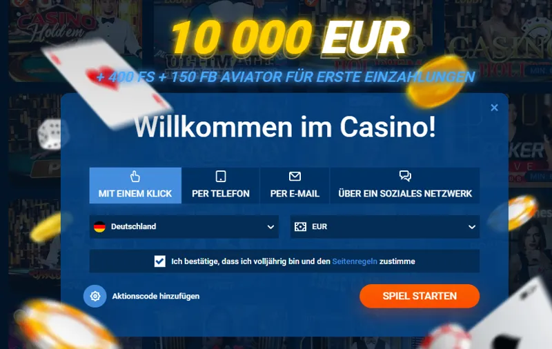 Registrierungsformular bei MostBet für neue Spieler aus Deutschland