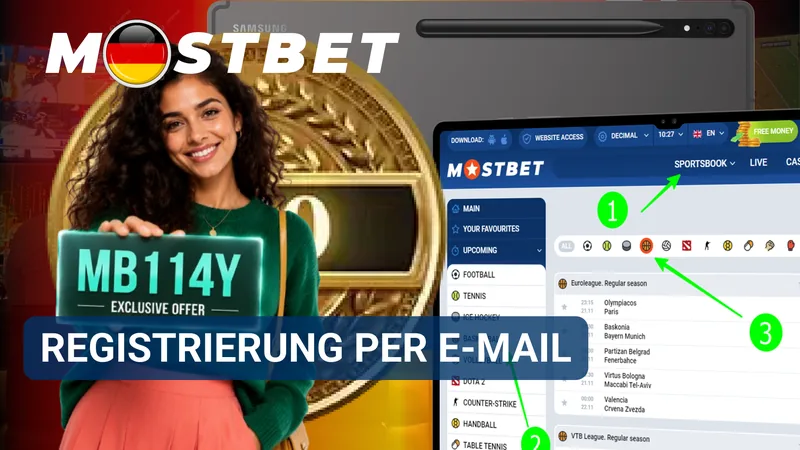 MostBet-Registrierung per E-Mail