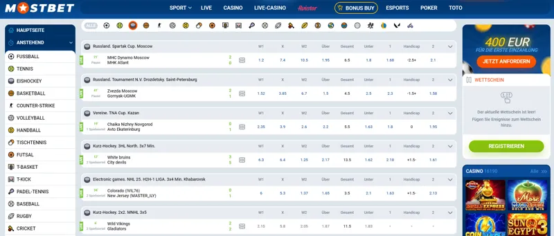Live-Hockey-Wetten